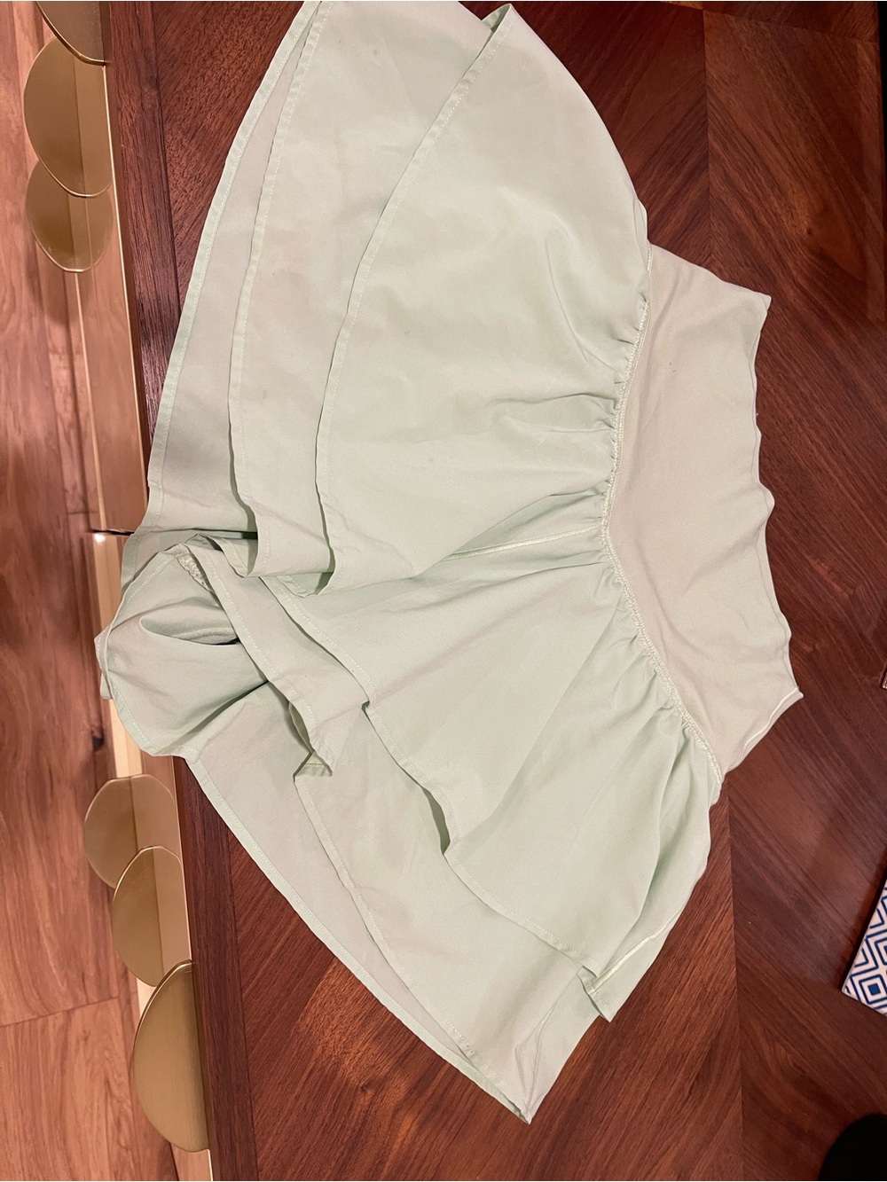 aerie Mint Ruffle High-Waist Skort